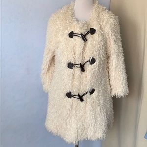Cream Faux Fur Jacket - Zoompy by Pury